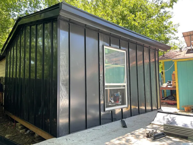 Black standing seam metal wall panels for Metal Roof Installation in Port Orchard